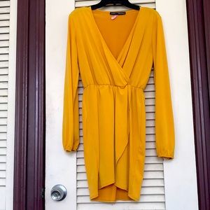 Mustard wrap dress
